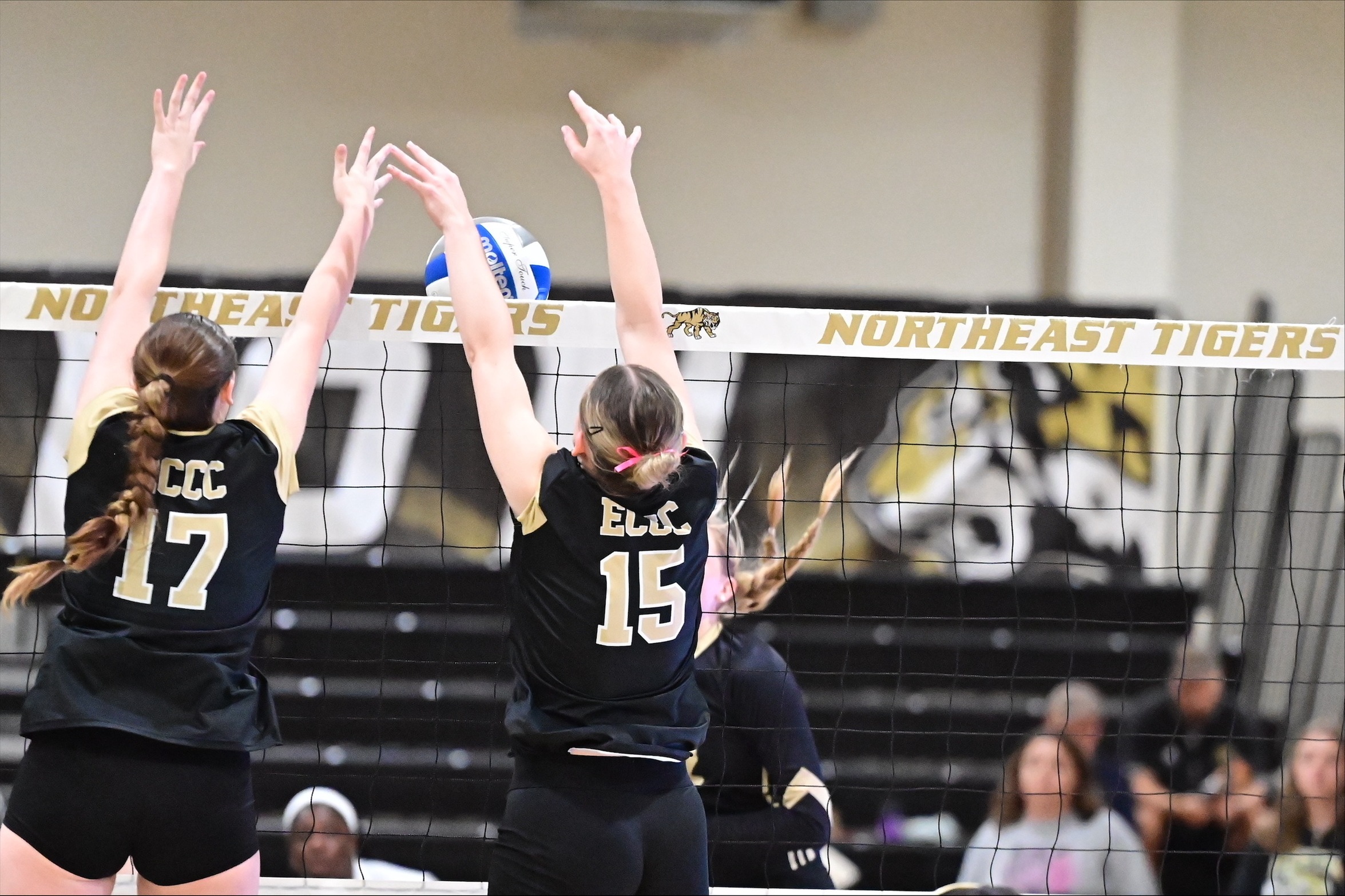 Lady Warriors Down Northeast in Four Sets